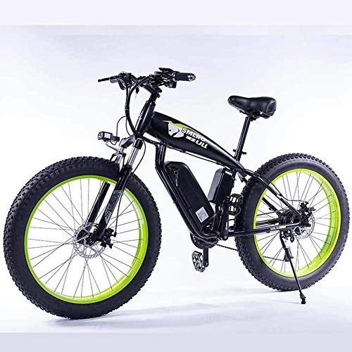Electric Mountain Bike : LZMXMYS electric bike26" Electric Mountain Bike with Lithium-Ion36v 13Ah Battery 350W High-Power Motor Aluminium Electric Bicycle with LCD Display Suitable (Color : Green)