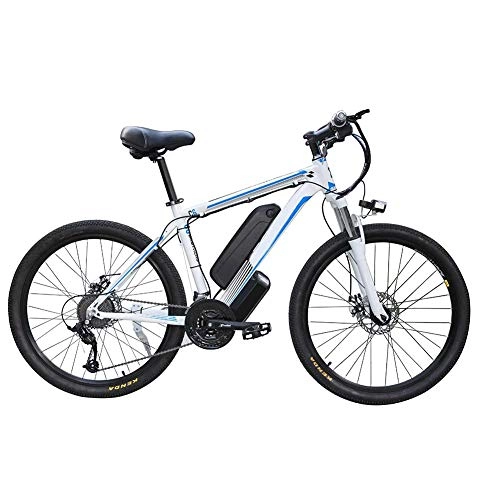 Electric Mountain Bike : LZMXMYS electric bikeElectric Bikes for Adult 1000w 26-inch Electric Mountain Bike, with Removable 48v and 13ah Battery 21-speed Gear Change for Outdoor Cycling Travel Work out (Color : Blue)