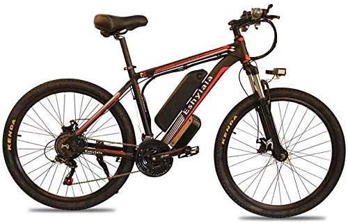 Electric Mountain Bike : MAMINGBO 26 Inch 48V Mountain Electric Bikes for Adult 350W Cruise Control Urban Commuting Electric Bicycle Removable Lithium Battery Three Working Modes, Yellow, 8Ah 350W, Size:8Ah 350W, Colour:Red