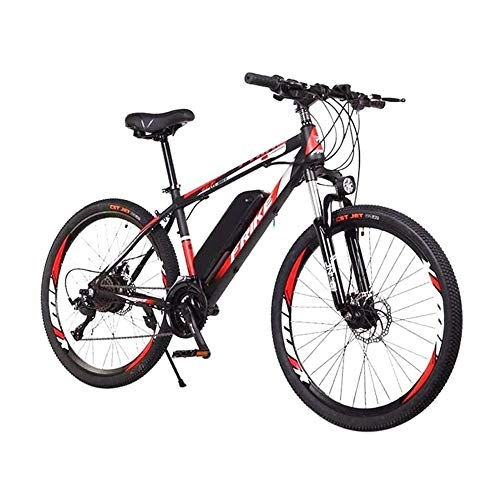 Electric Mountain Bike : Men's Mountain BikeWith Light 26 Inch Adult Electric Mountain Bike, 36v / 8ah Electric Lithium Battery Mountain Bike Bicycle Adult Variable Speed Off-road Power Bicycle High Carbon Steel Disc Brake