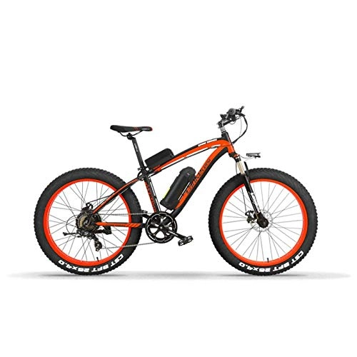 Electric Mountain Bike : MERRYHE Adult Folding Electric Bicycle Road Mountain Bike 26 inch 48V Lithium Battery Electric Bicycle Moped, Red-48V10ah
