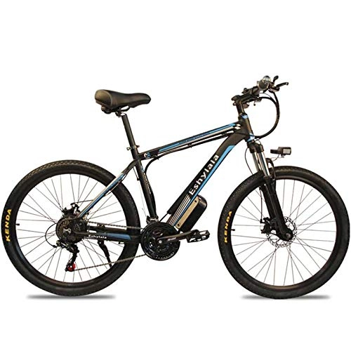 Electric Mountain Bike : MIAOYO Adult 26 Inch 48V Mountain Electric Bikes, 350W Cruise Control Urban Commuting Electric Bicycle, Removable Lithium Battery Three Working Modes, Blue