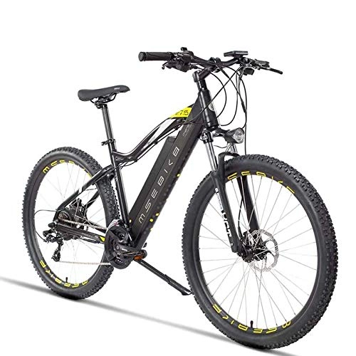 Electric Mountain Bike : MIAOYO Adult 27.5 Inch Electric Mountain Bike, Aerospace Grade Aluminum Alloy Electric Bicycle, 400W Electric Off-Road Bikes, 48V Invisible Lithium Battery