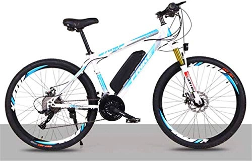 Electric Mountain Bike : min min Bike, Mountain Ebike for Adults, Magnesium Alloy Electric Bike 250W 36V 10Ah Removable Lithium-Ion Battery Ebike Bicycle for Men Women (Color : Blue) (Color : Natural)