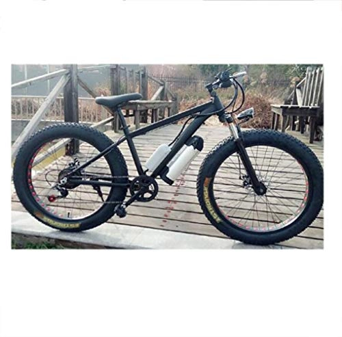Electric Mountain Bike : Mountain bike electric lithium battery bicycle booster 21 speed snowmobile 26 inch 48v LCD screen single brushless motor 250w load 130kg comfortable city