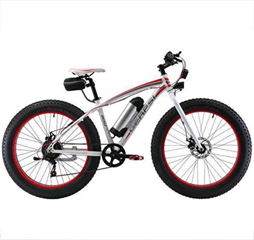 Electric Mountain Bike : Mountain bike variable speed 36V10A lithium battery aluminum alloy frame snow beach bicycle 26-inch power-assisted electric bicycle with a load of 180 kg