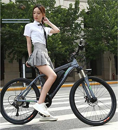 Electric Mountain Bike : MRMRMNR Electric Bikes For Adults 3 Modes Switch Electric Bicycle 36V350W Lithium Mens Bikes, 26 Inch Tires, 27-speed Transmission, Double Disc Brake, HD Display, 30km / 45km / 60km