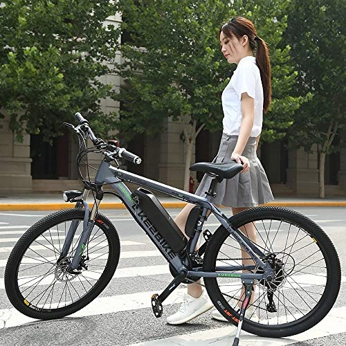 Electric Mountain Bike : MRMRMNR Electric Bikes For Adults, 36V350W Lithium Mens Bikes, 3 Modes Switch Electric Bicycle, 26 Inch Tires, 27-speed Transmission, Double Disc Brake, Adaptive Headlights, HD Display