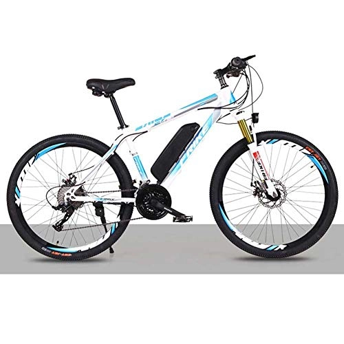 Electric Mountain Bike : MXYPF Electric Mountain Bike, 26-Inch Electric Bike, 36v / 8ah High-Efficiency Lithium Battery-High Carbon Steel-Can Last For 30km To 50km, Disc Brakes