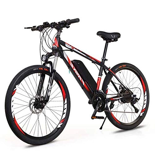 Electric Mountain Bike : MXYPF Electric Mountain Bike, 26-inch Electric Bike-all Terrain-equipped With 36v / 10ah Lithium Battery-high Carbon Steel Frame-disc Brake-27 Speed Shift