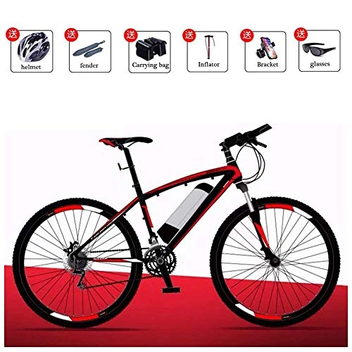 Electric Mountain Bike : MXYPF Electric Mountain Bike, 26-inch electric bike-high carbon steel frame-36v removable lithium battery-suitable for commuters and students