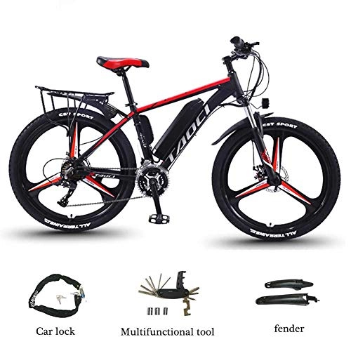 Electric Mountain Bike : MXYPF Electric Mountain Bike, Equipped With 36v / 8ah Lithium Battery-Aluminum Alloy Frame-21 Speed Shift-26 Inch Electric Bicycle-All Terrain