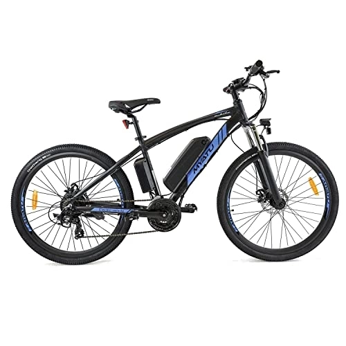 Electric Mountain Bike : MYATU Electric Bicycle Mountain Bike, 27.5 Inches, with 21-Speed Shimano Derailleur, 250 W Motor, 36 V 12.5 Ah Lithium-Ion Battery, Aluminium Frame, 25 km / h, for Men and Women Black