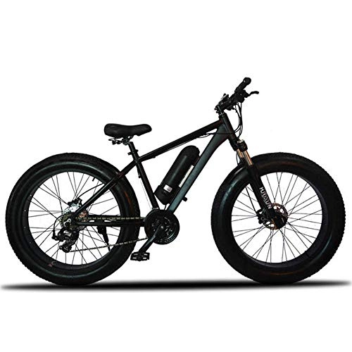 Electric Mountain Bike : MYRCLMY Adult Bicycle, 26-Inch 21-Speed 350W Wide Tire, Electric Snow And Beach Tourism, Lithium Battery Electric Power Bicycle, Aluminum Alloy Material, D