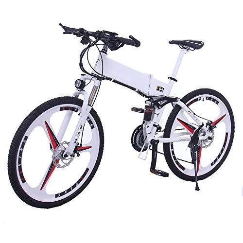 Electric Mountain Bike : NBWE Folding Electric Bicycle Mountain Bike Speed Control 36V Lithium Battery Bicycle Electric Car Line Plate Version 26 Inch 24 Speed Off-Road Cycling