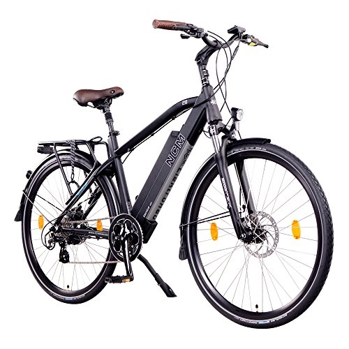 Electric Mountain Bike : NCM Milano, 28inch urban electric bike, 250 W, Das-Kit rear engine, 48 V, 13 Ah, 624 Wh, Li-ion cell battery, white, DE248UI5700MB+MB4813H9517, Black