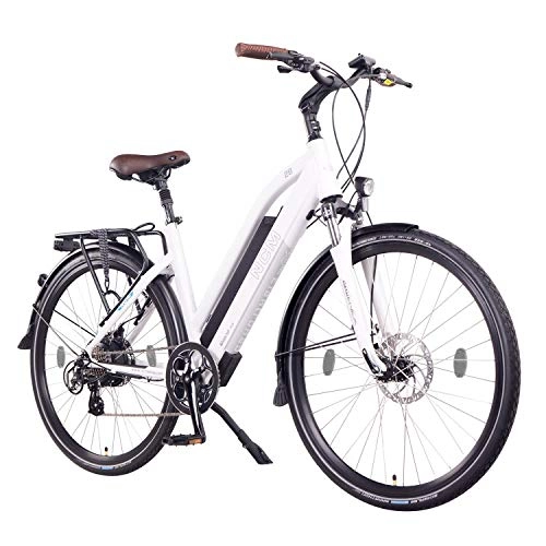 Electric Mountain Bike : NCM Milano electric bike, Trekking E-bike, 250W, 13AH 624Wh Battery, 26" / 28" (28" White)