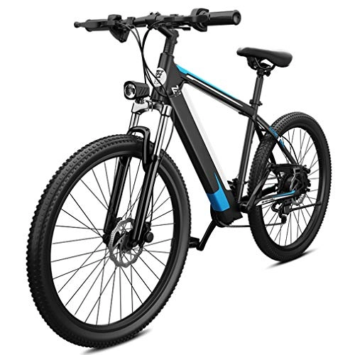 Electric Mountain Bike : NYPB Electric Mountain Bike, Front & Rear Disc Brake with 400W Motor 10Ah / 48V Li-ion battery with LED Headlights and 3 Modes with Shock Damper For Sports Outdoor Commuting