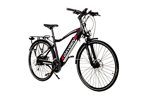 Electric Mountain Bike : Oxygen S-CROSS CB Hybrid Electric Bike 19in 10.4Ah