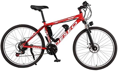 Electric Mountain Bike : PARTAS Sightseeing / Commuting Tool - Electric Mountain Bike, 250W 26-inch Electric Bike With Detachable 36V / 8AH Lithium-ion Battery, 21-speed, Lockable Front Fork, Suitable For Adults (Color : Red)