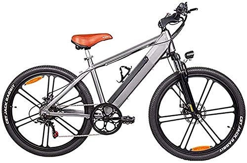 Electric Mountain Bike : PARTAS Travel Convenience A Healthy Trip Adult 26-Inch Magnesium Alloy Electric Bike, With Removable 48V 10AH Lithium Battery, 350W Motorcycle Mountain Bike Hydraulic Disc Brakes