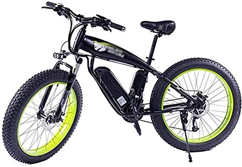 Electric Mountain Bike : PARTAS Travel Convenience A Healthy Trip Adult Electric Bike, 26 Inches Fat Tire Snow Bike, 350W 48V 10AH Removable Lithium-Ion Battery Bicycle Ebike, Beach Electric Car, for Outdoor Cycling