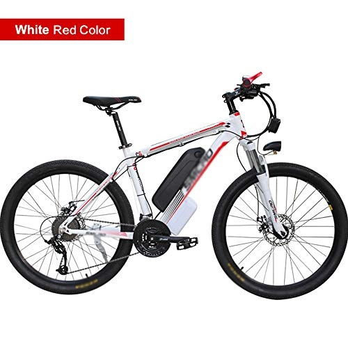 Electric Mountain Bike : PHASFBJ 26 Inch Electric Bike, 48V 350W Electric Bicycle with 21 Speed Ebike 350W Mountain Bike Torque Sensor System Oil and Gas Lockable Suspension Fork Ebike, #4, 48V15AH