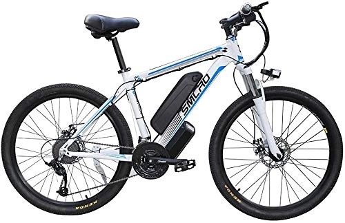 Electric Mountain Bike : PLYY 26'' Electric Mountain Bike Removable Large Capacity Lithium-Ion Battery (48V 350W), Electric Bike 21 Speed Gear Three Working Modes (Color : Blue)