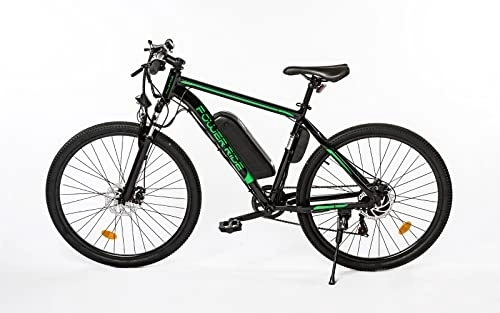 Electric Mountain Bike : Power-Ride EAGLE Electric Bike Powerful 250W Motor, Speed 25KM / H, 19" Aluminum Frame, Rechargeable & Removable 10.4AH Battery with Security Key Lock, 27.5" Wheel - 7 Speed TXZ500 Shimano Gear System