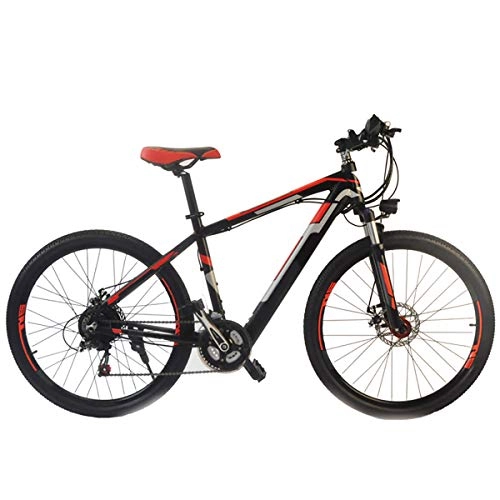 Electric Mountain Bike : PXQ 26 inch Folding E-bike 36V 250W Electric Mountain Bike Citybike with Dual Disc Brakes and Shock Absorber Fork, 21 Speeds Commuter Bicycle, Red