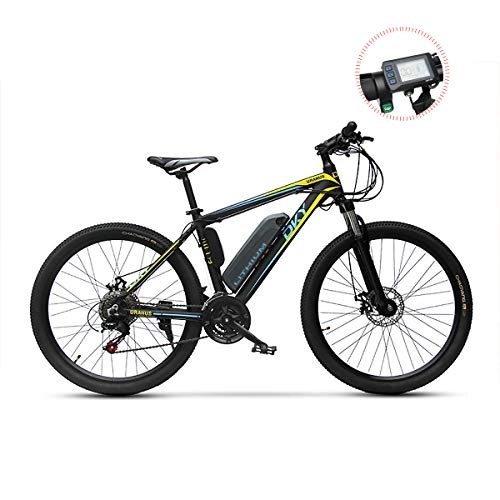 Electric Mountain Bike : PXQ Electric Mountain Bike 26 inch, 21 Speeds E-bike Citybike Commuter Bicycle with LED Smart Meter and Disc Brakes, 48V 8.8A 240W Removable Lithium Battery