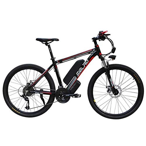 Electric Mountain Bike : Qinmo Electric bicycle, 26'' E-Bike 350W Electric Mountain Bike with 48V 10AH Removable Lithium-Ion Battery 32Km / H Max-Speed 3 Working Modes 21-Level Shift Assisted (Black)