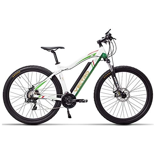 Electric Mountain Bike : Qinmo Electric mountain bike, 29-inch electric bike, with removable 36V 13AH lithium ion battery, suitable for men, women, outdoor sports riding (Color : White)