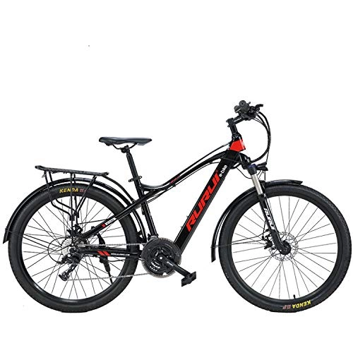 Electric Mountain Bike : Qsfdhifdr Stealth lithium battery electric bicycle, electric assisted mountain bike male shift long distance off-road bicycle-red_48V