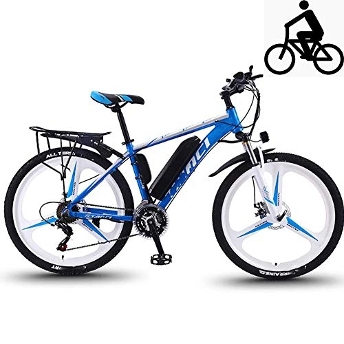 Electric Mountain Bike : QYL Mountain Electric Bike, 36V 8A Removable Large Capacity Lithium-Ion Battery, Folding Double Shock Absorption Bicycle Disc Brakes, B, 10Ah