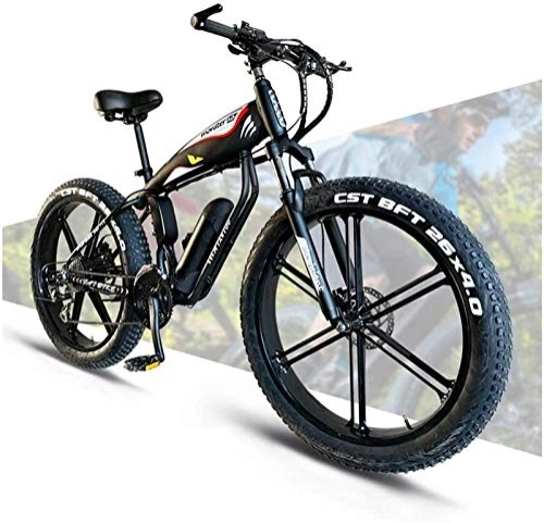 Electric Mountain Bike : RDJM Ebikes, 48V 14AH 400W Electric Bike 26 '' 4.0 Fat Tire Ebike 30 Speed Snow MTB Electric Adult City Bicycle for Female / Male with Large Capacity Lithium Battery (Color : 48v, Size : 14Ah)
