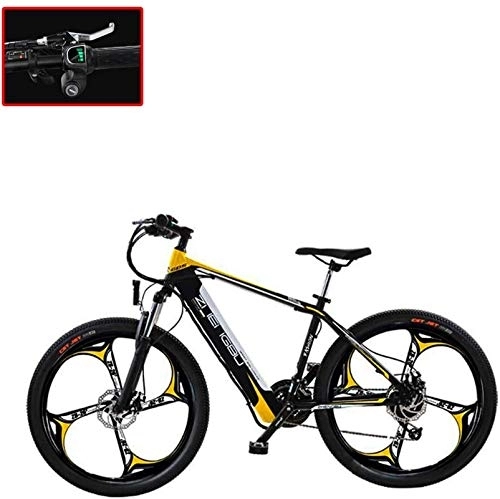 Electric Mountain Bike : RDJM Ebikes, Adult 26 Inch Electric Mountain Bike, 250W 48V Lithium Battery 27 Speed Electric Bicycle, With LCD Display Instrument (Color : A)