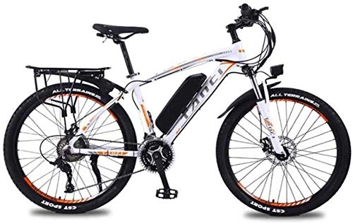 Electric Mountain Bike : RDJM Ebikes, Adult 26 Inch Electric Mountain Bike, 350W / 36V Lithium Battery, High-Strength Aluminum Alloy 27 Speed Variable Speed Electric Bicycle (Color : B, Size : 50KM)