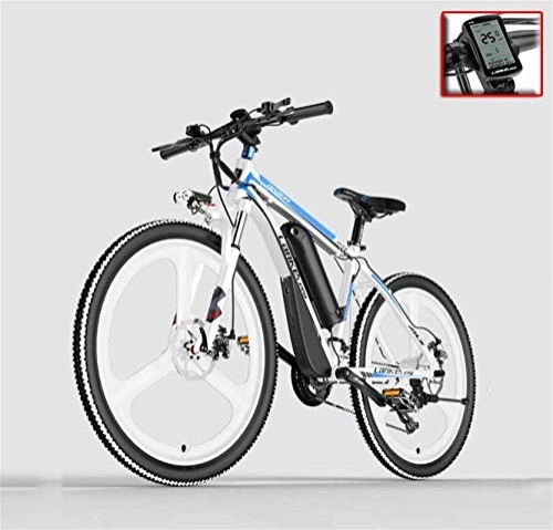 Electric Mountain Bike : RDJM Ebikes, Adult 26 Inch Electric Mountain Bike, 48V Lithium Battery Electric Bicycle, With anti-theft alarm / fixed-speed cruise / 5-gear assist / 21 Speed (Color : A)