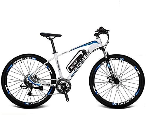 Electric Mountain Bike : RDJM Ebikes, Adult 27.5 Inch Electric Mountain Bike, 36V Lithium Battery Aluminum Alloy Electric Bicycle, LCD Display-Rear frame-Phone holder-Chain oil (Color : C, Size : 100KM)