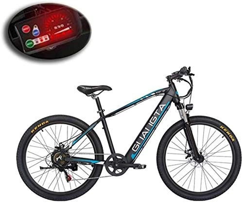Electric Mountain Bike : RDJM Ebikes, Adult 27.5 Inch Electric Mountain Bike, 48V Lithium Battery, Aviation High-Strength Aluminum Alloy Offroad Electric Bicycle, 7 Speed (Color : B, Size : 80KM)