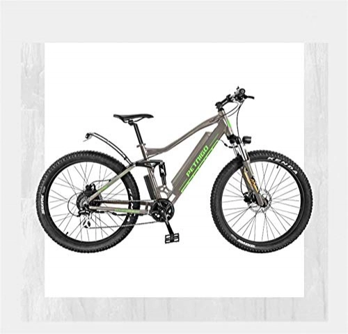 Electric Mountain Bike : RDJM Ebikes, Adult 27.5 Inch Electric Mountain Bike, All-terrain Suspension Aluminum alloy Electric Bicycle 7 Speed, With Multifunction LCD Display (Color : B, Size : 100KM)