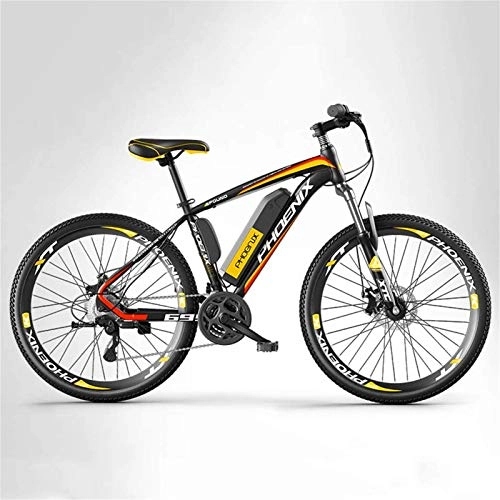 Electric Mountain Bike : RDJM Ebikes, Adult Mountain Electric Bike Mens, 27 speed Off-Road Electric Bicycle, 250W Electric Bikes, 36V Lithium Battery, 26 Inch Wheels (Color : A, Size : 8AH)