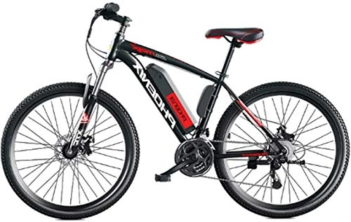 Electric Mountain Bike : RDJM Ebikes, Bikes for Adult, 26" 36V 250W 8 / 10Ah Removable Lithium-Ion Battery Aluminum Alloy All Terrain E-Bikes Bicycles, Mountain E-Bike for Mens (Color : Black, Size : 90KM)