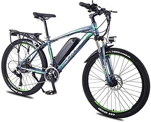 Electric Mountain Bike : RDJM Ebikes, E-bike Bike Mountain Bike Electric Bike With 27-speed Transmission System, 350W, 13AH, 36V Lithium-ion Battery, 26" inch, Pedelec City Bike Lightweight Urban Outdoor (Color : Green)