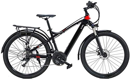 Electric Mountain Bike : RDJM Ebikes, Mountain Electric Bike, 27.5 Inch Travel Electric Bicycle Dual Disc Brakes with Mobile Phone Size LCD Display 27 Speed Removable Battery City Electric Bike for Adults