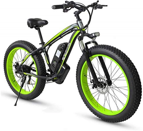 Electric Mountain Bike : RDJM Electric Bike 26'' Electric Mountain Bike, Electric Bicycle All Terrain for Adults, 360W Aluminum Alloy Ebike Bicycle Commute Ebike 21 Speed Gear And Three Working Modes (Color : Green)
