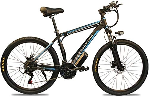 Electric Mountain Bike : RDJM Electric Bike, 26 Inch 48V Mountain Electric Bikes for Adult 350W Cruise Control Urban Commuting Electric Bicycle Removable Lithium Battery Three Working Modes (Color : Blue, Size : 8Ah 350W)