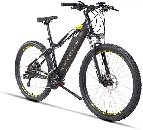 Electric Mountain Bike : RDJM Electric Bike 27.5 Inch Adult Electric Mountain Bike, Aerospace grade aluminum alloy Electric Bicycle, 400W Electric Off-Road Bikes, 48V Lithium Battery (Color : A)