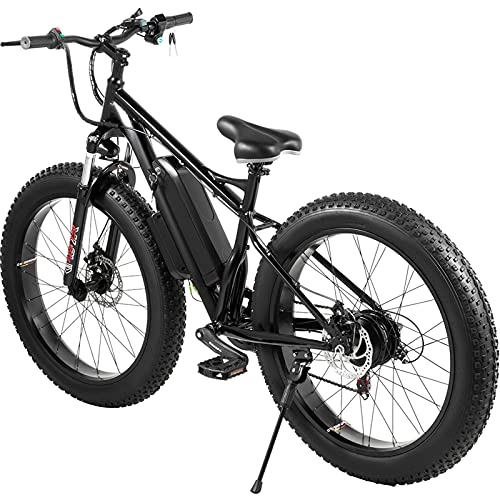 Electric Mountain Bike : RuBao Electric Bike Electric, Mountain Bike 350W Ebike 26'' Electric Bicycle, 15MPH Electric Bike Adults with Fat Tire and Removable Battery Professional 21 Speed Gears